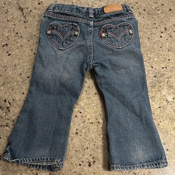 4/$20 Girls Levi’s Strauss Boot Cut Jeans Sz 18mth - Picture 3 of 4